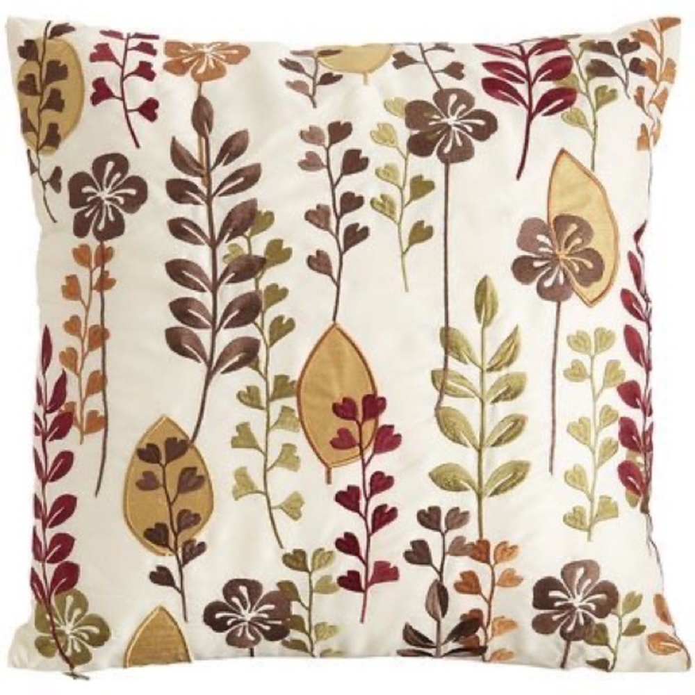 Floral leaves pillow, Pier 1